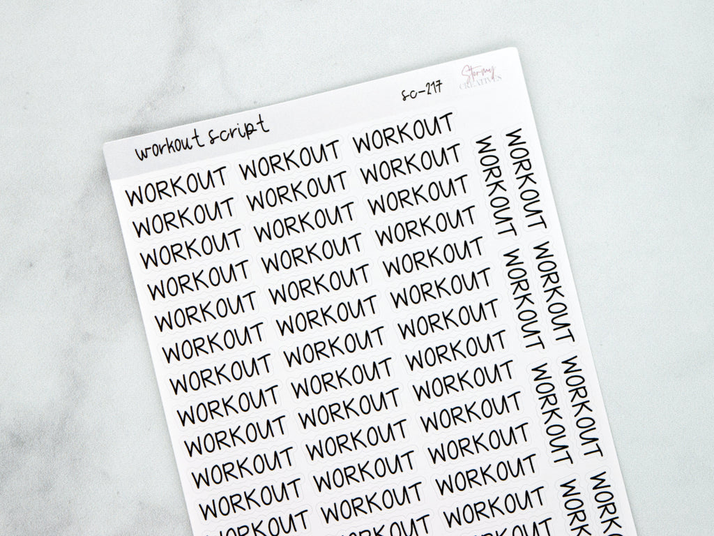 Workout Script Stickers