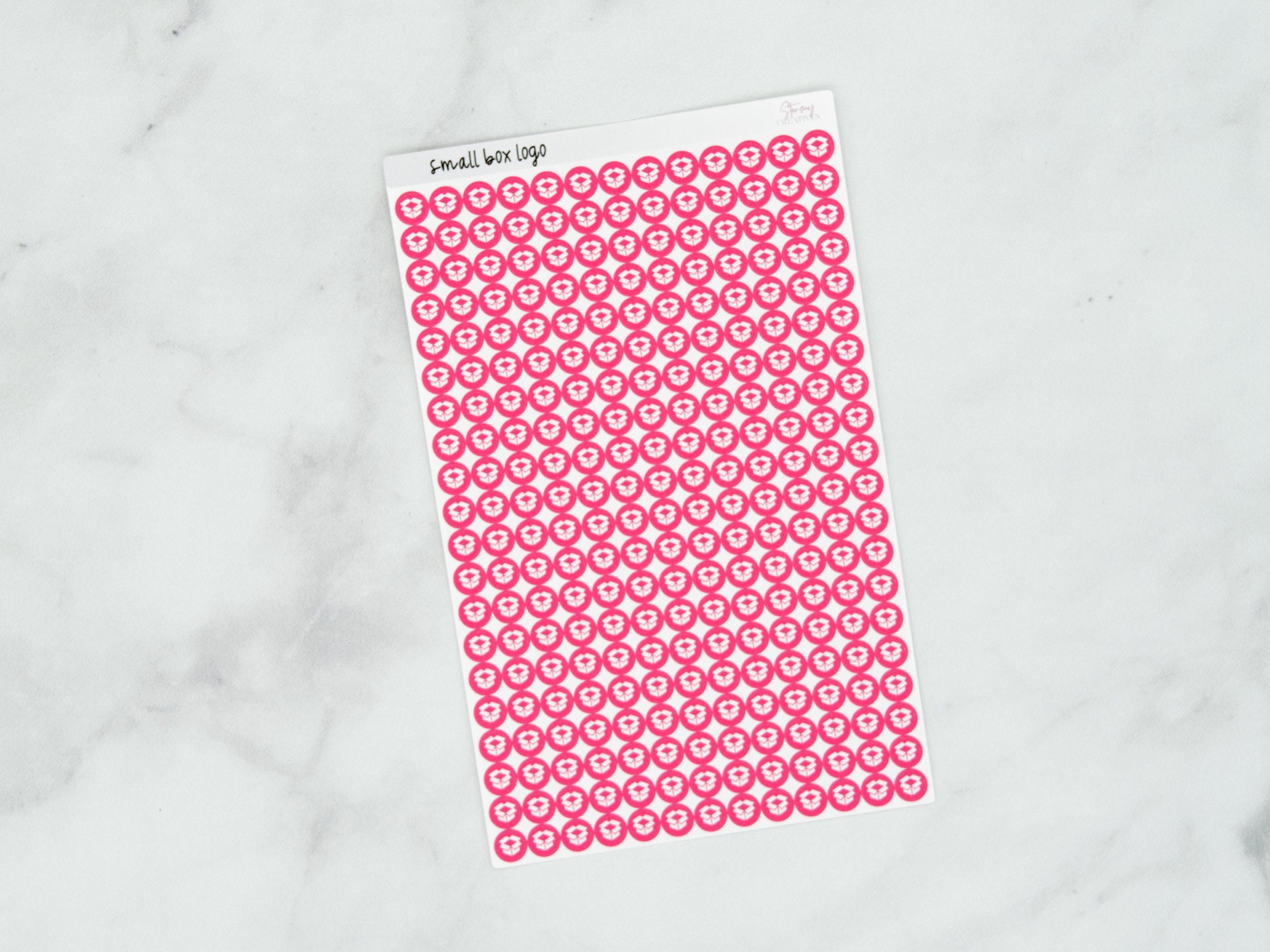 Small Box Logo Dot Stickers