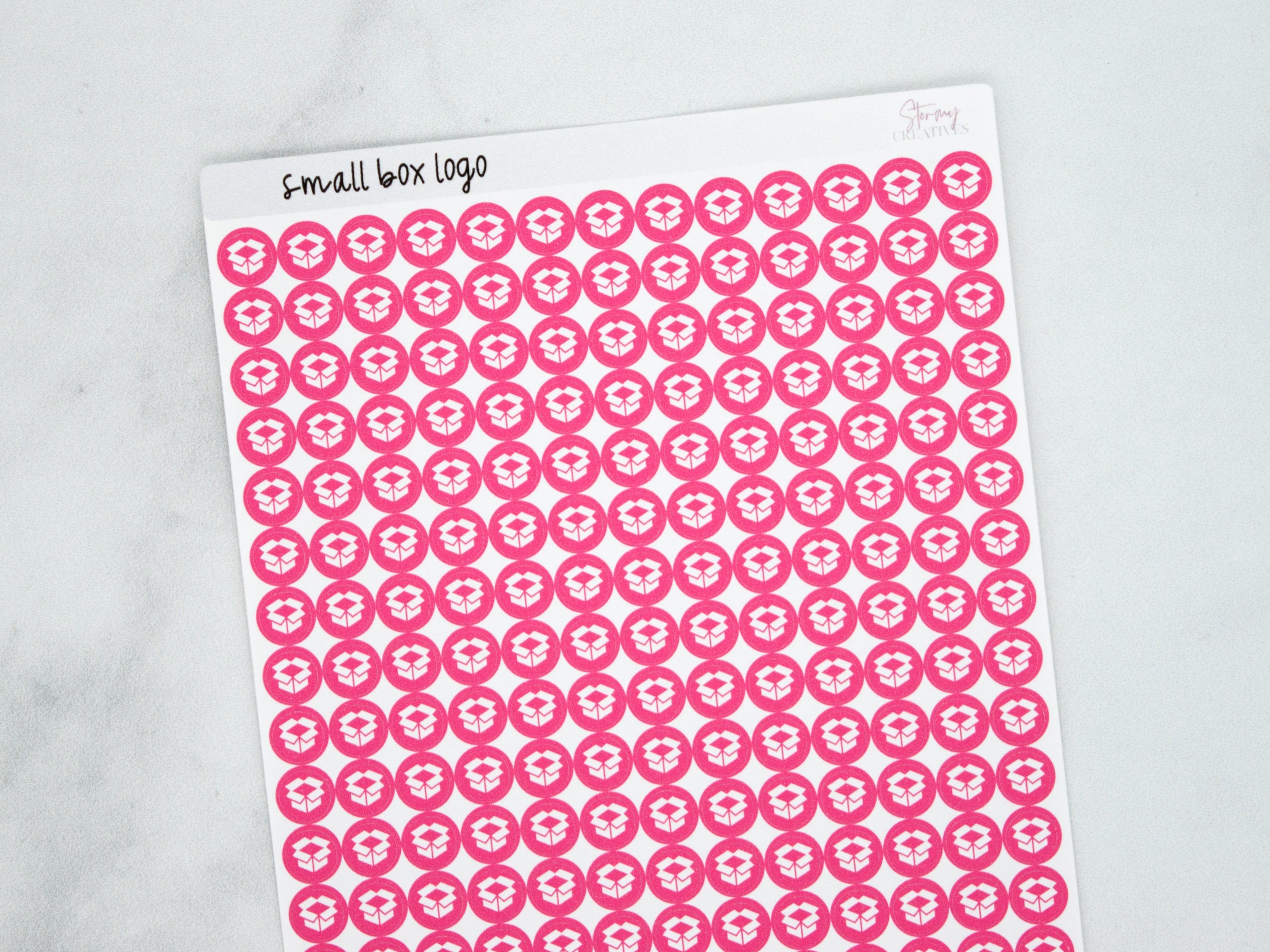 Small Box Logo Dot Stickers