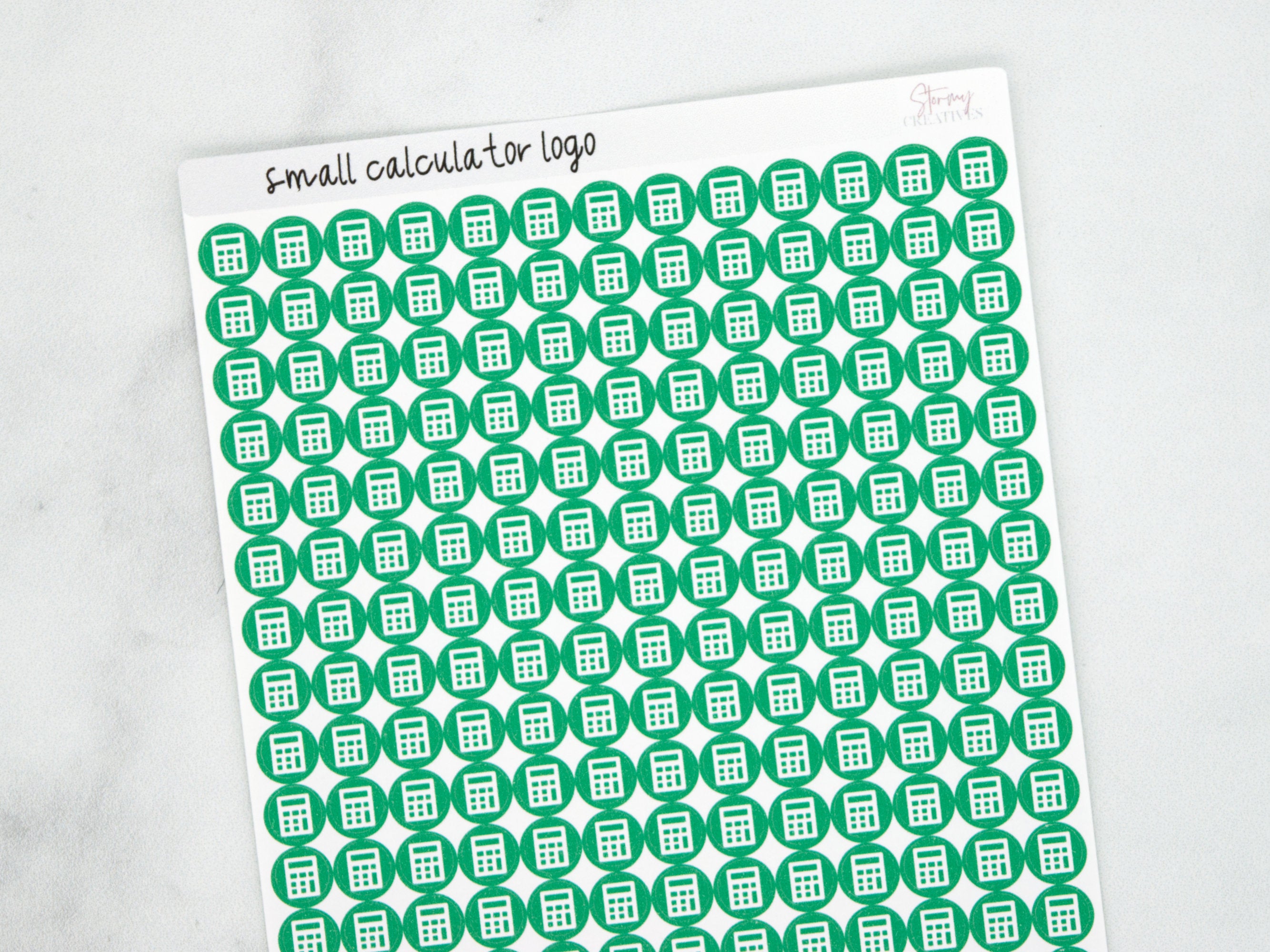 Small Calculator Dot Stickers