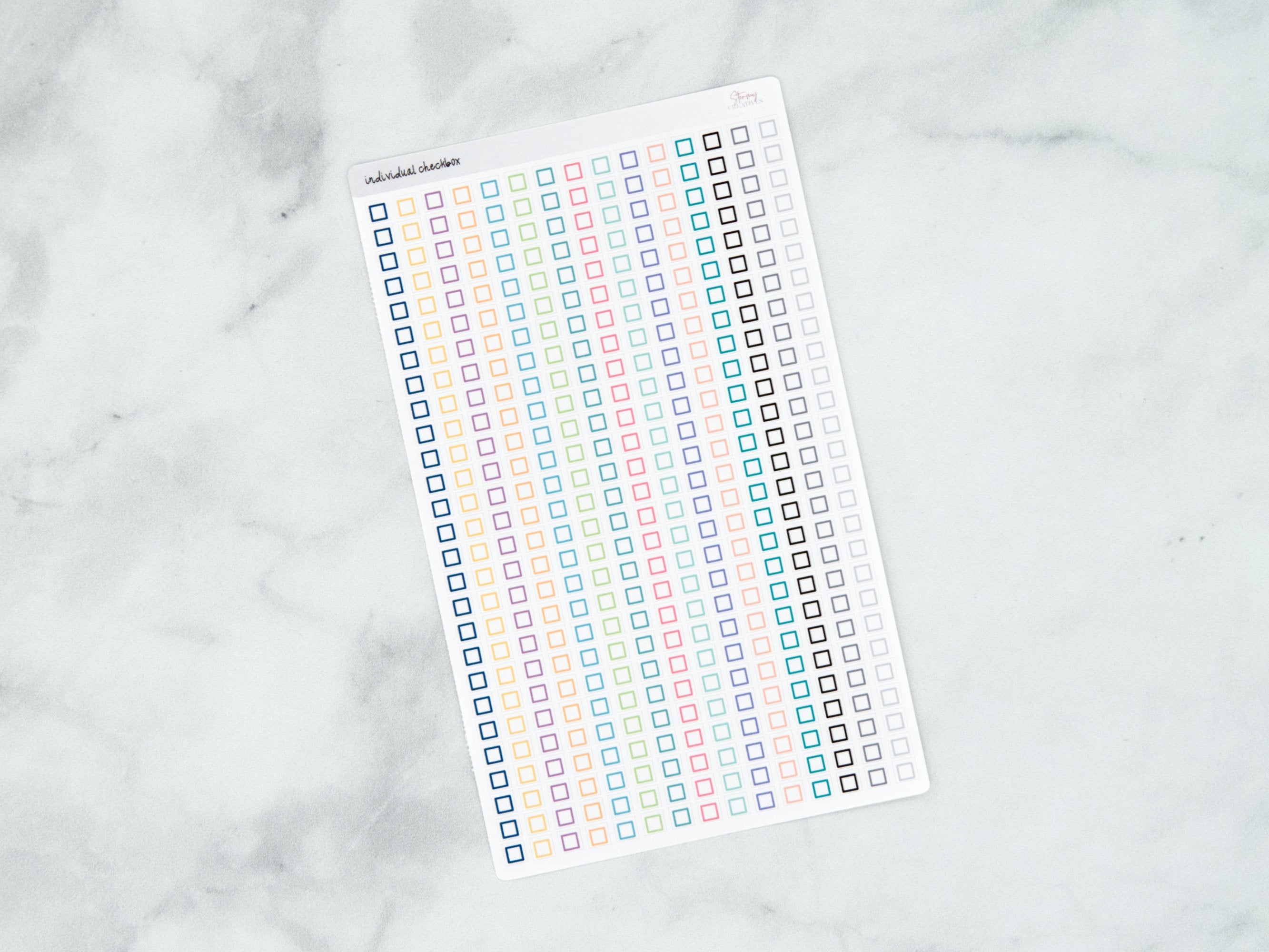Individual Checklist Stickers