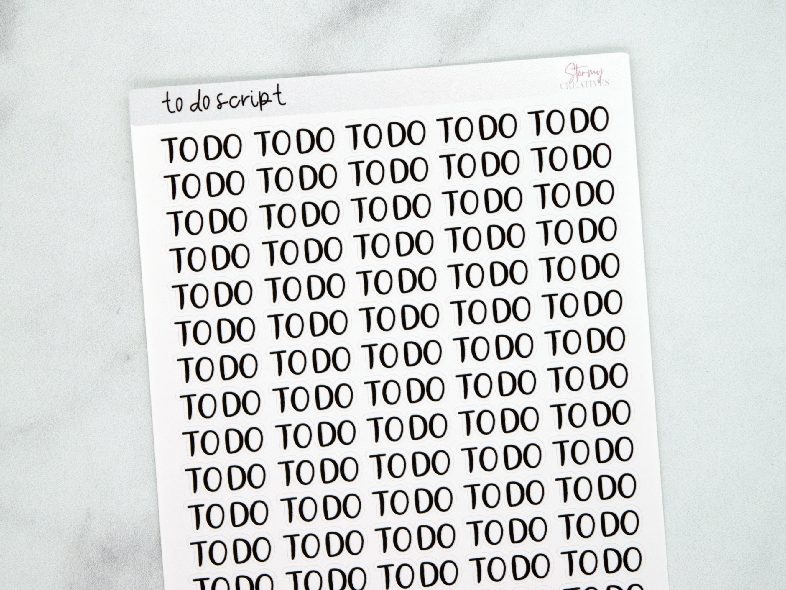 To Do Script Stickers