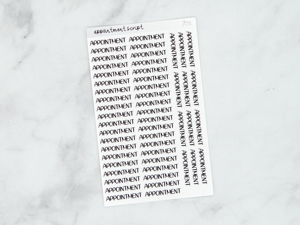 Appointment Script Stickers