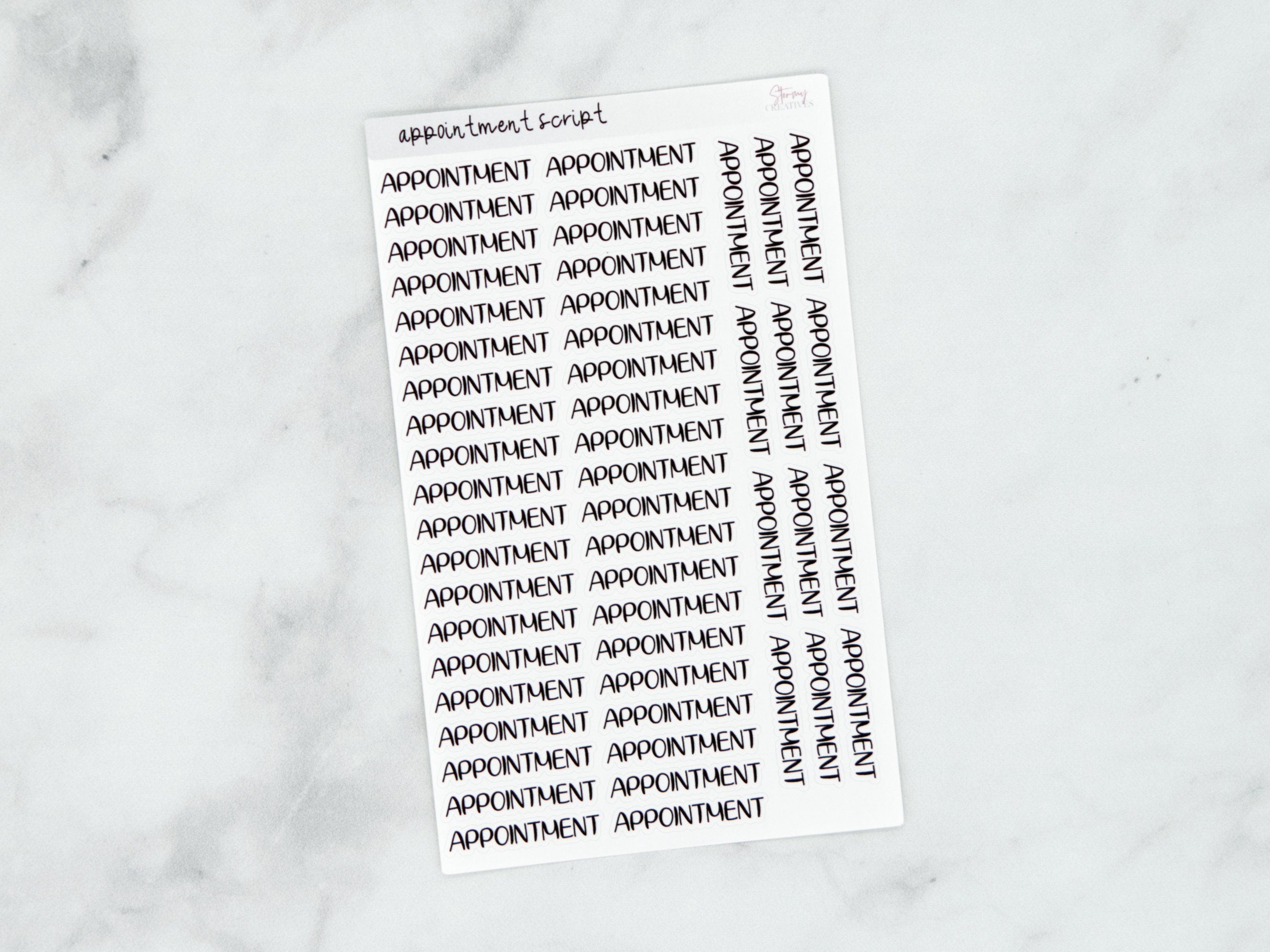 Appointment Script Stickers