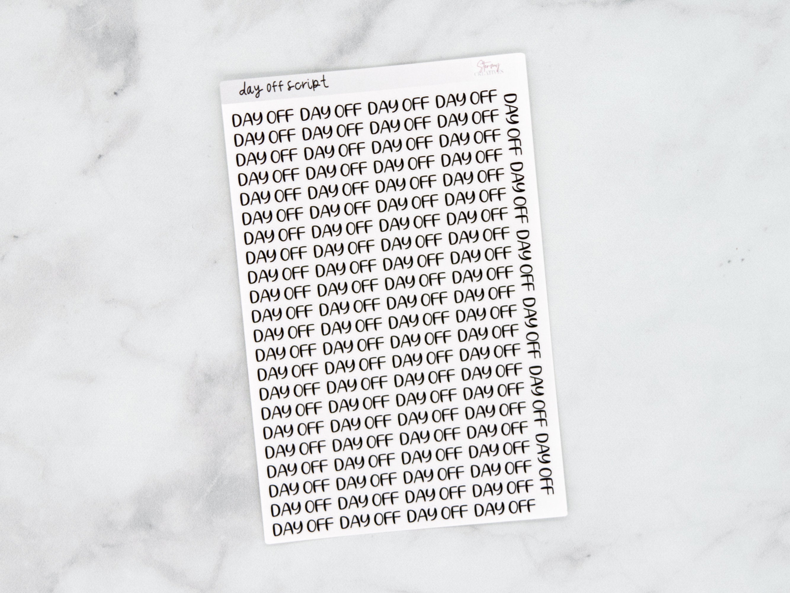 Day Off Script Stickers