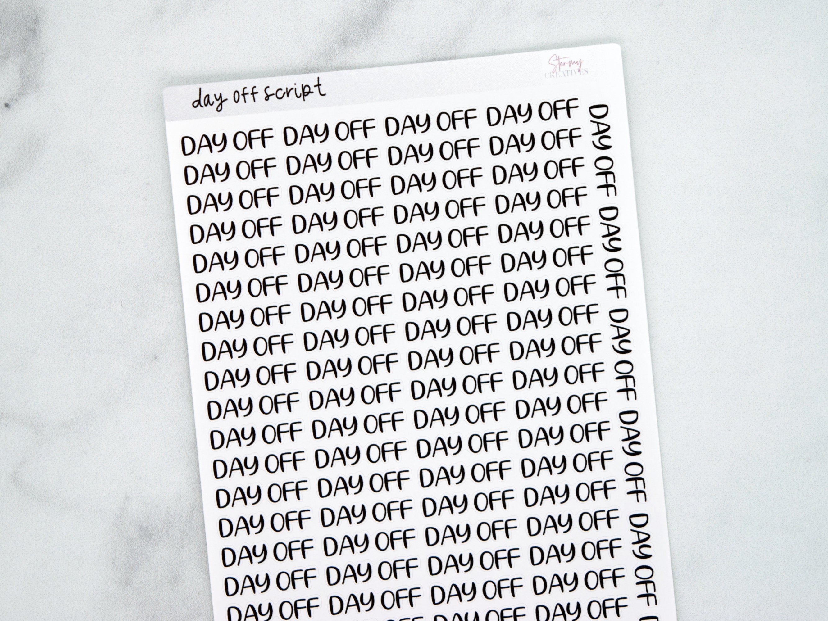 Day Off Script Stickers