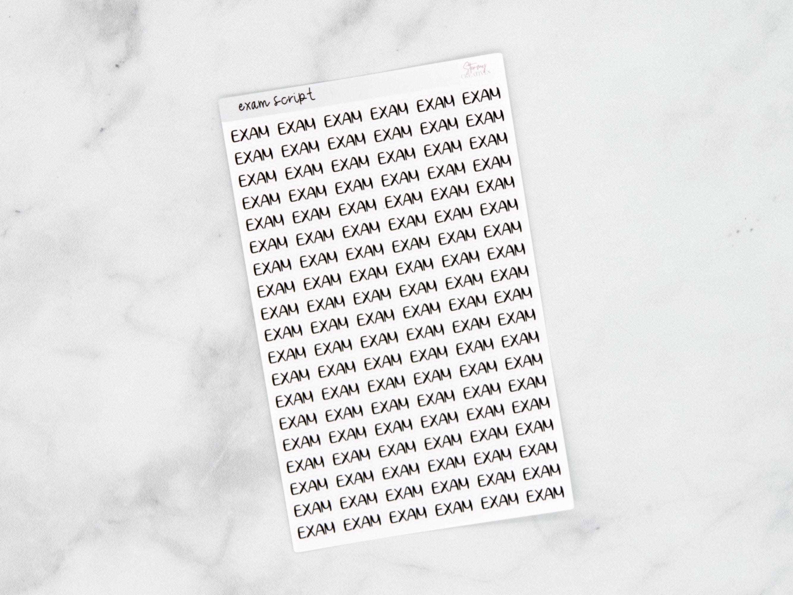 Exam Script Stickers