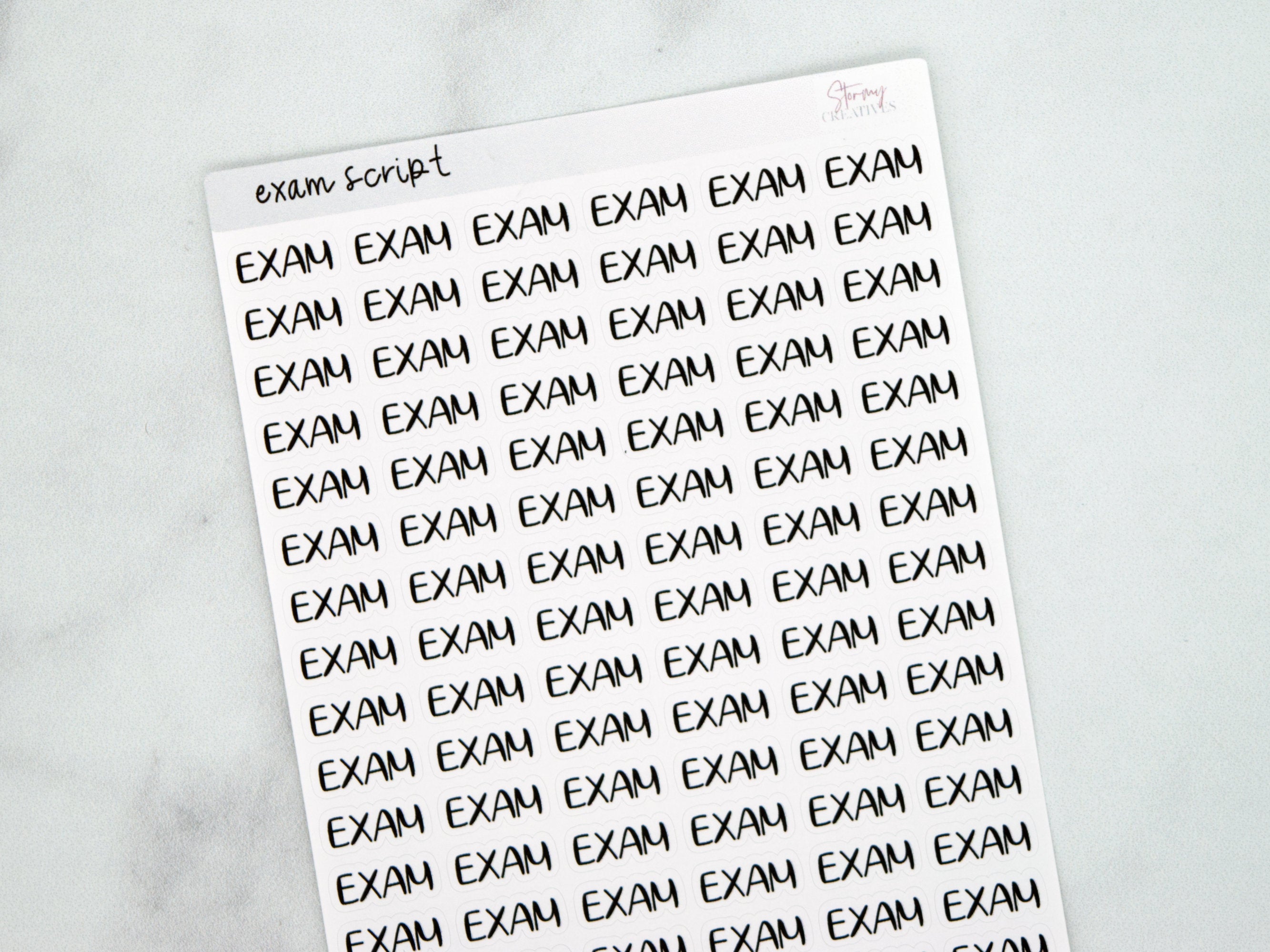 Exam Script Stickers