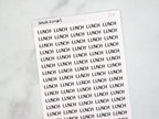 Lunch Script Stickers