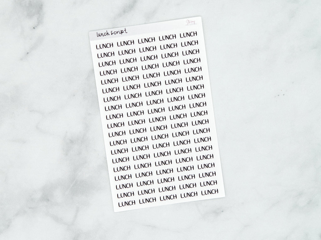 Lunch Script Stickers