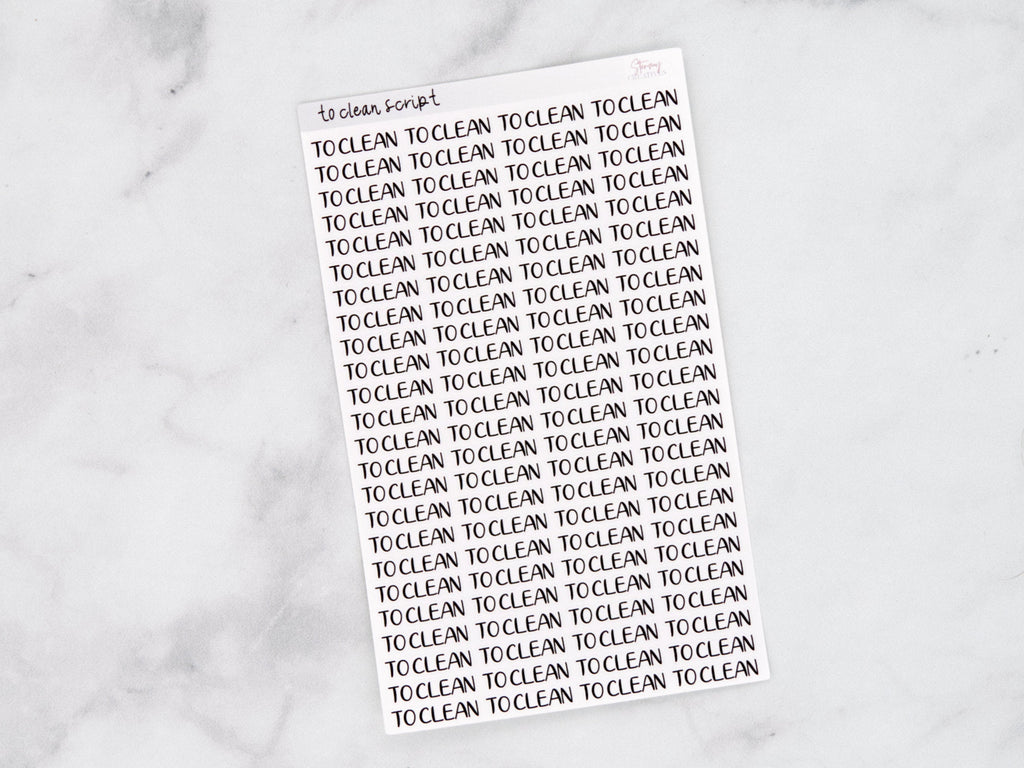 To Clean Script Stickers