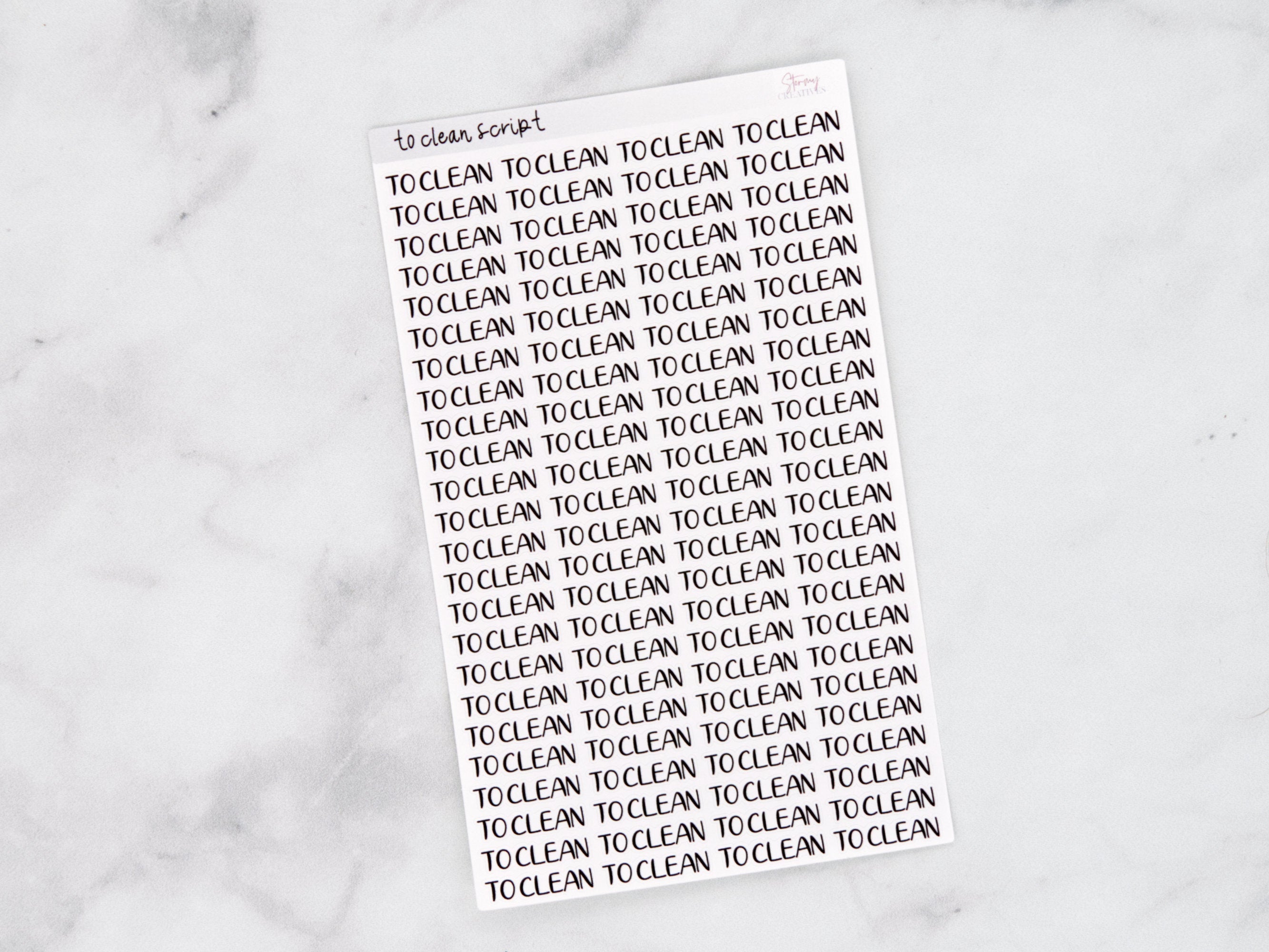 To Clean Script Stickers