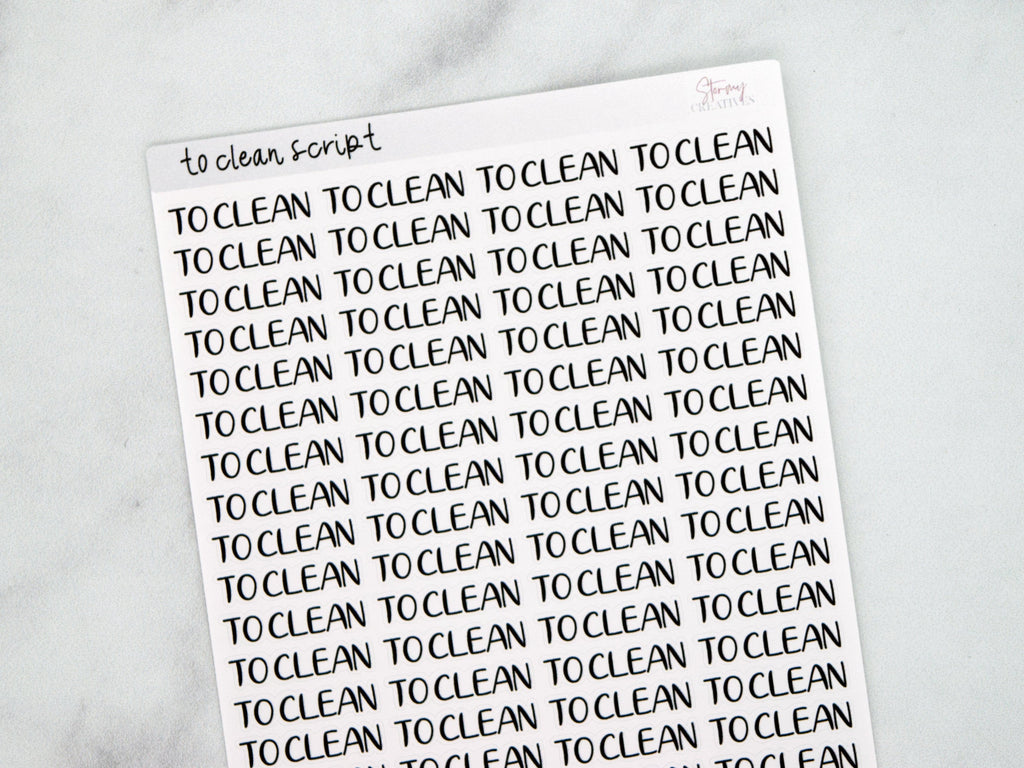 To Clean Script Stickers