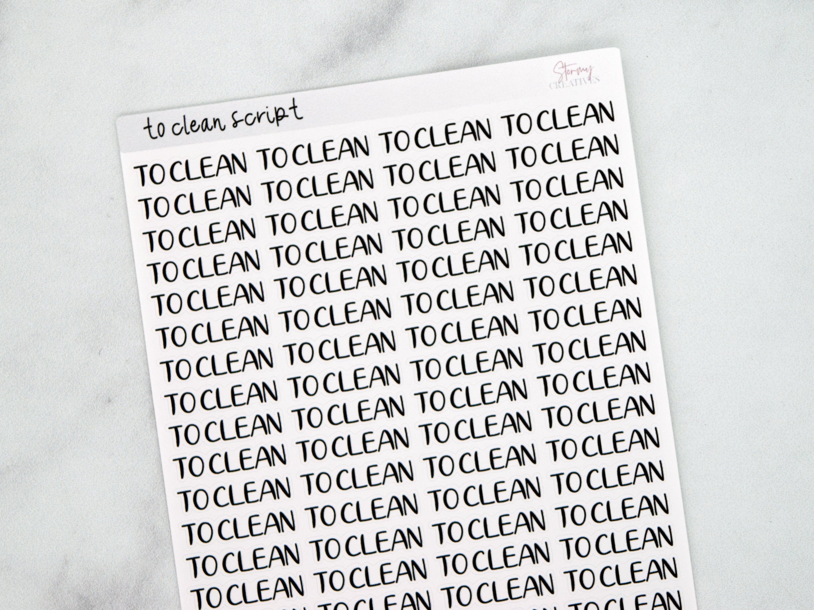 To Clean Script Stickers