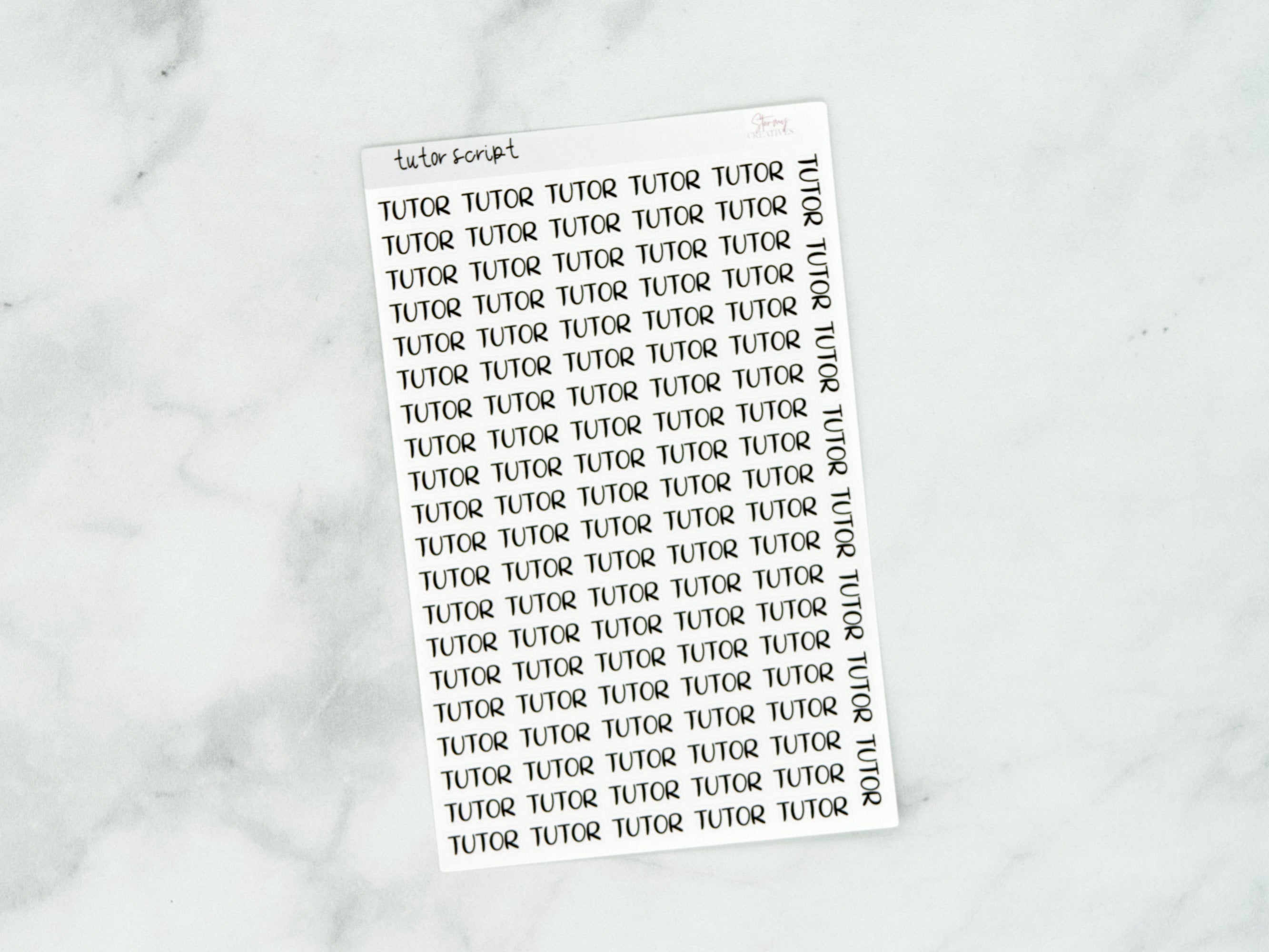 Tutor Script Stickers