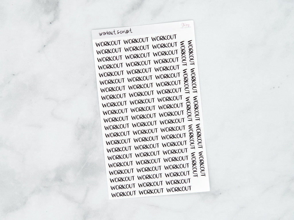 Workout Script Stickers