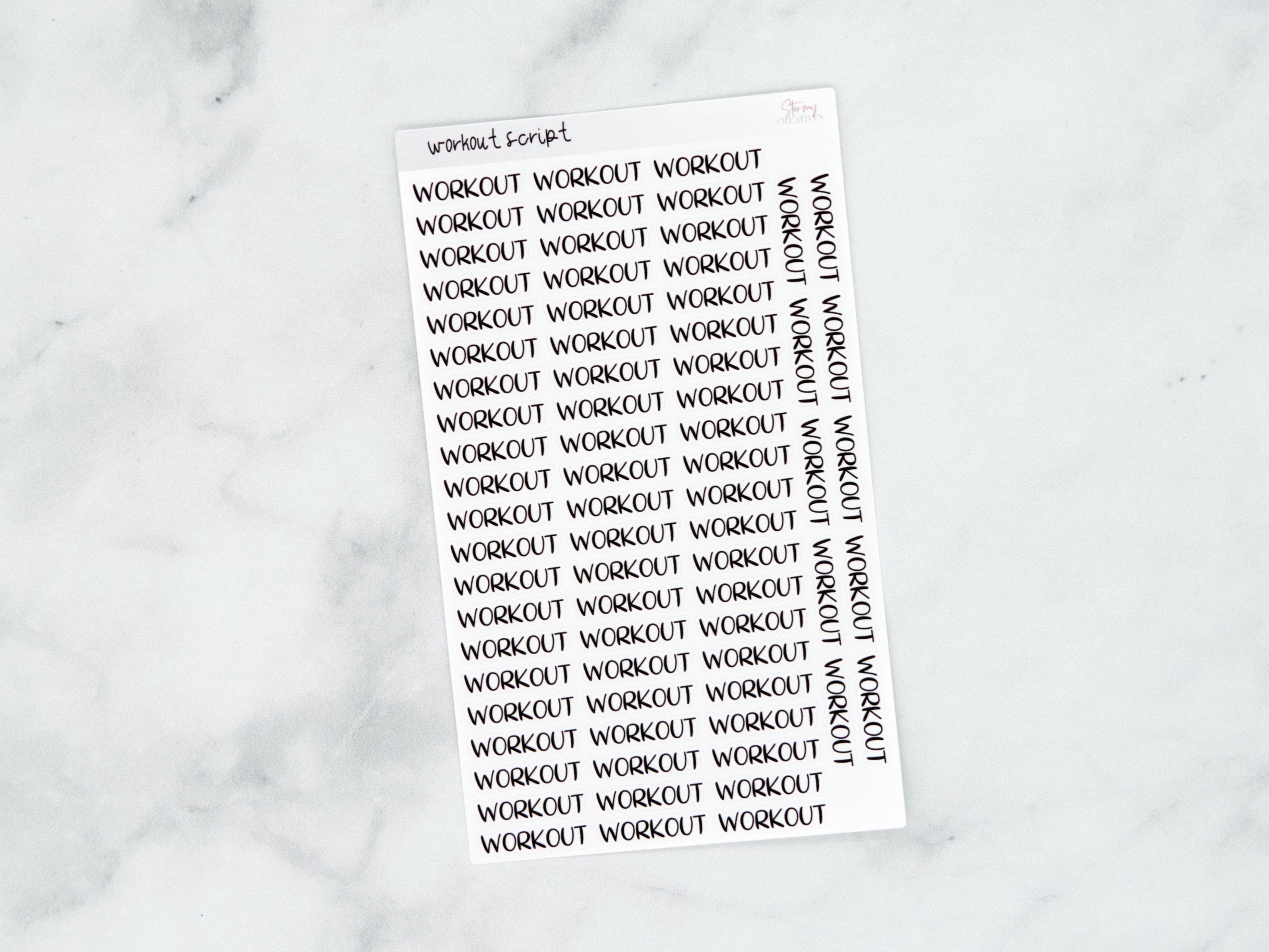 Workout Script Stickers