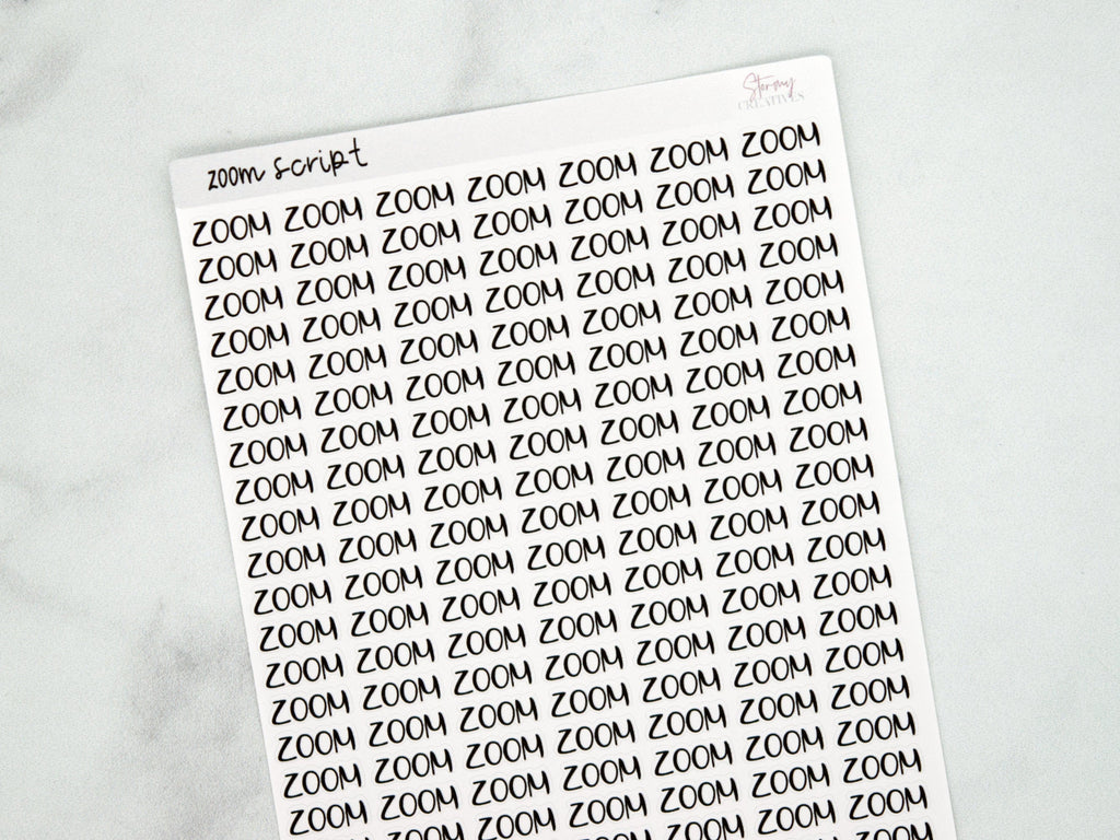 Zoom Script Stickers