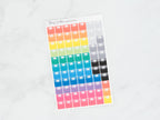 Bright Scales Box Stickers, Colorful Weight Trackers