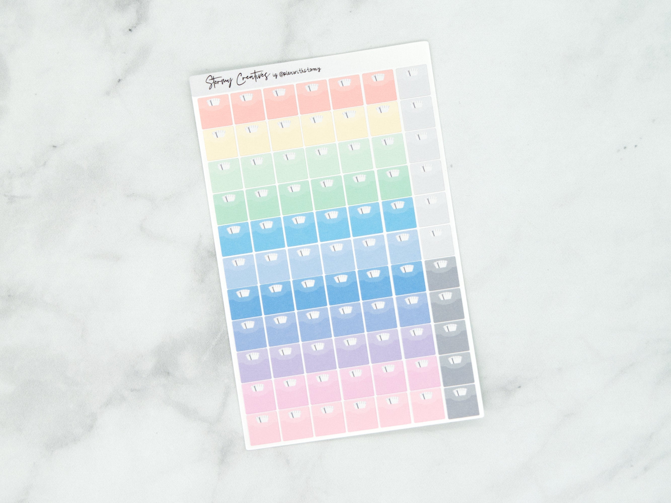 Pastel Scales Box Stickers