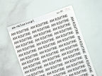 AM Routine Script Stickers