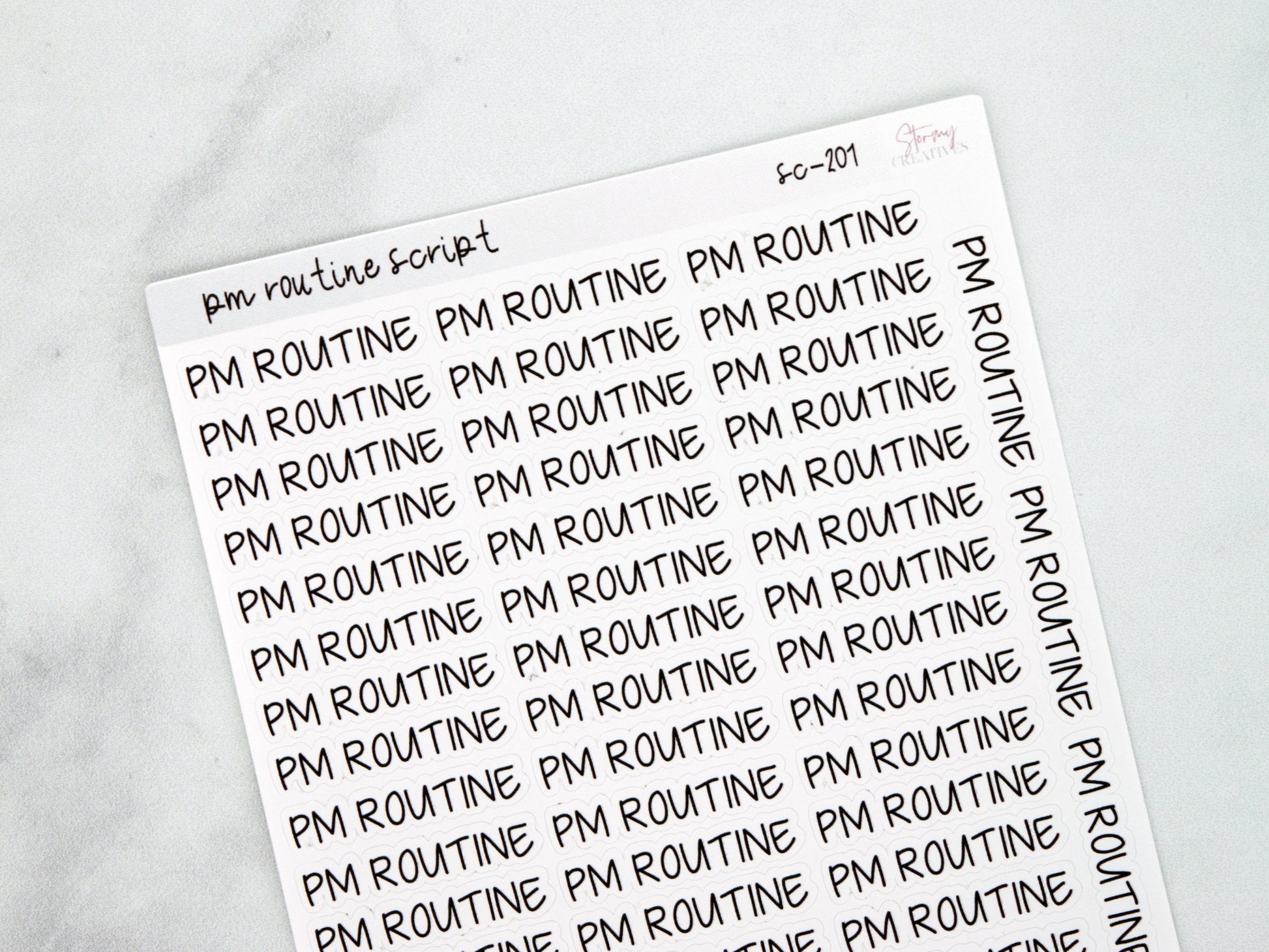 PM Routine Script Stickers