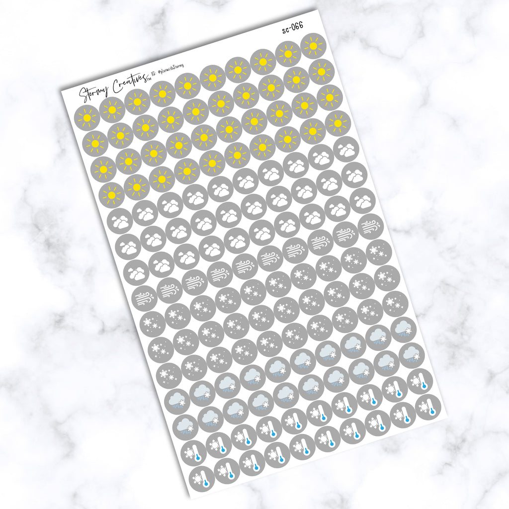 Winter Weather Icon Stickers