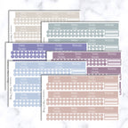 Monthly View Stickers - Erin Condren Flora Colors