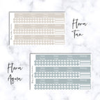 Monthly View Stickers - Erin Condren Flora Colors