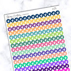 Small Fast Food Icon Dot Stickers, 260 Stickers per sheet