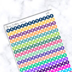 Small Microphone Icon Dot Stickers, 260 Stickers per sheet