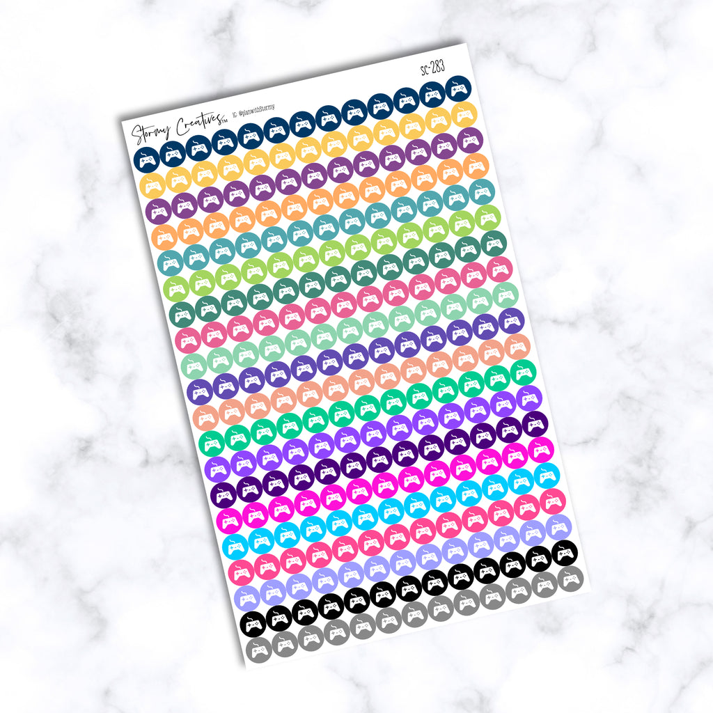 Small Gaming Dot Stickers