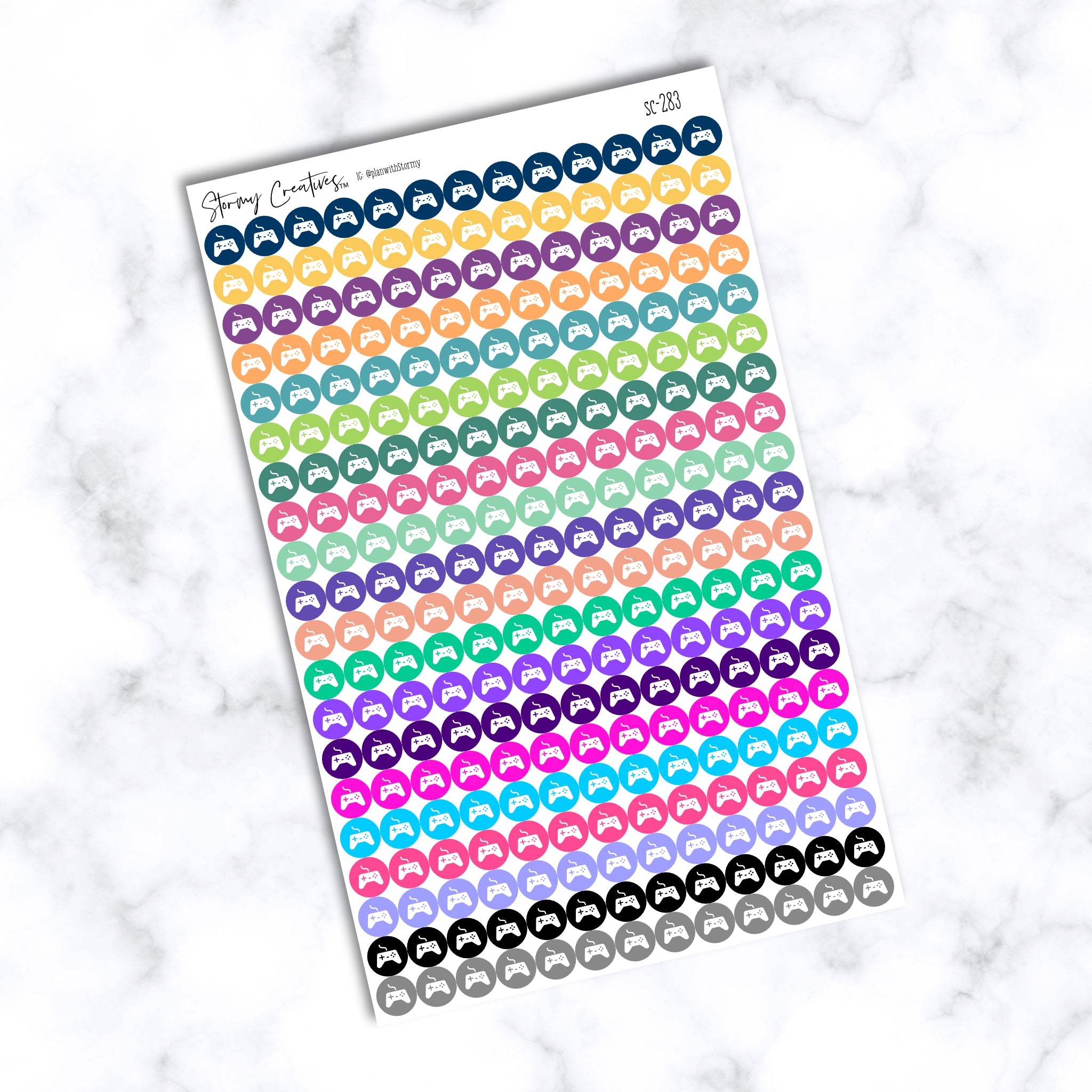 Small Gaming Dot Stickers