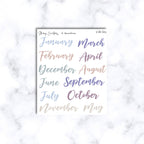 Colorful Month Labels