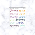 Colorful Month Labels
