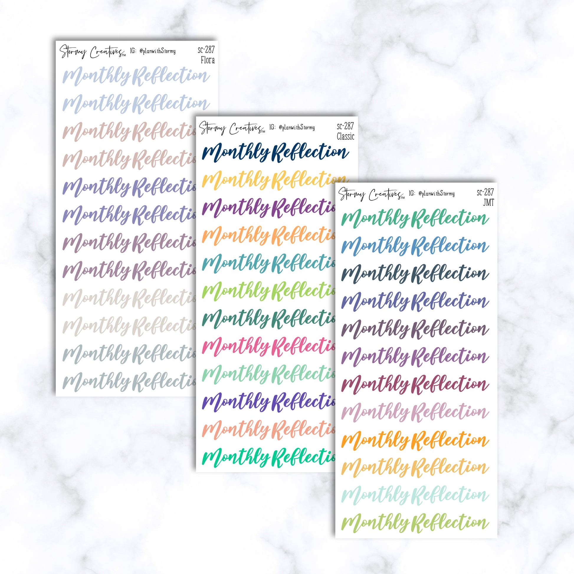Colorful Dashboard Monthly Reflection Script – StormyCreatives