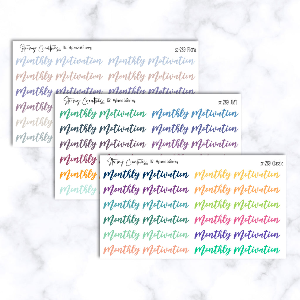 Colorful Dashboard Monthly Motivation Script