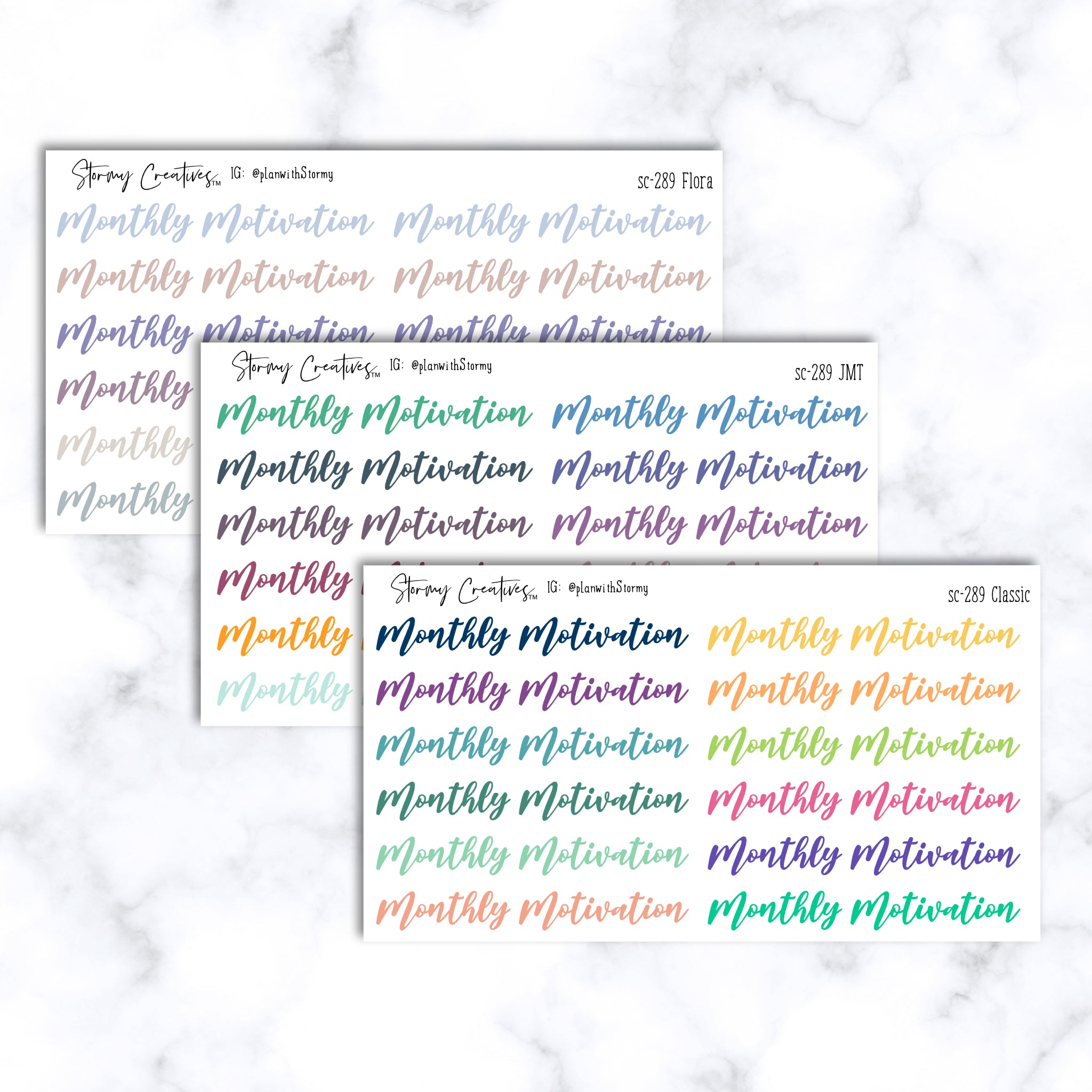 Colorful Dashboard Monthly Motivation Script