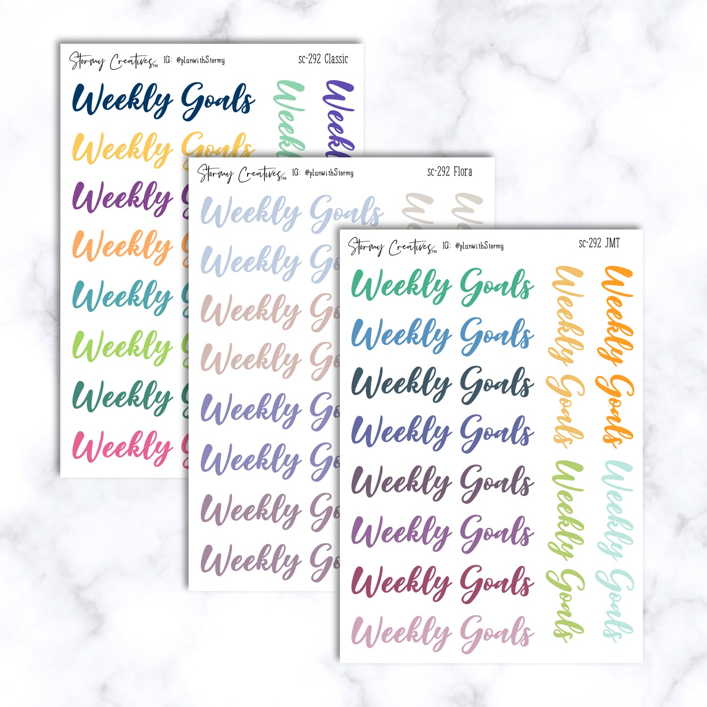 Colorful Dashboard Weekly Goals Script