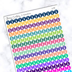 Small Nail Polish Icon Dot Stickers, 260 Stickers per sheet