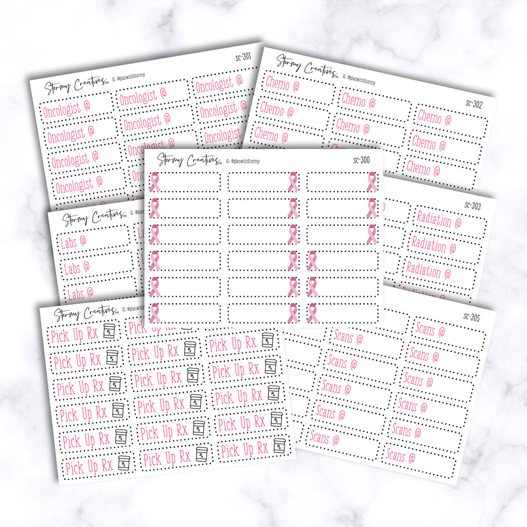 Breast Cancer Treatment Planner Stickers