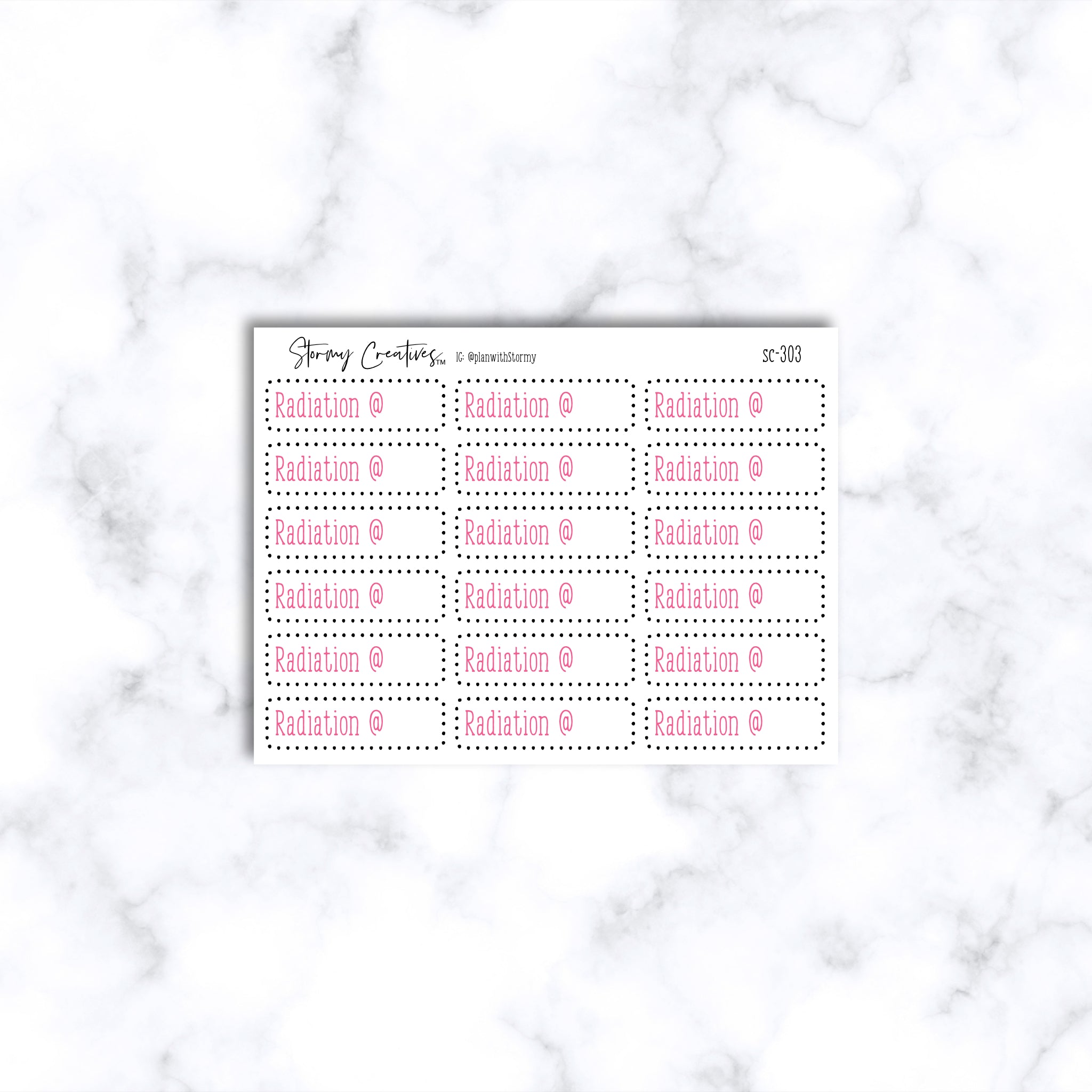 Breast Cancer Treatment Planner Stickers