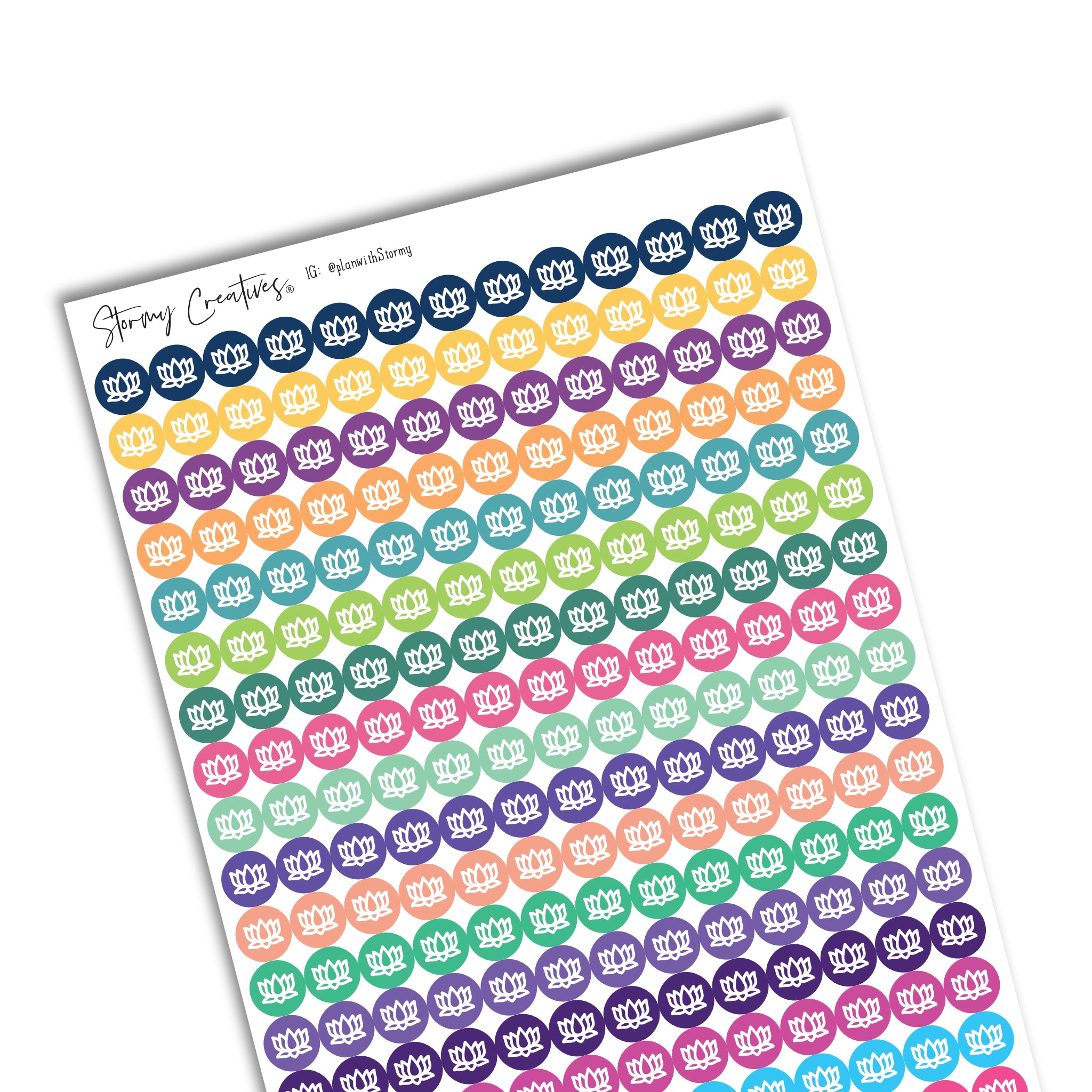 Small Lotus Dot Stickers