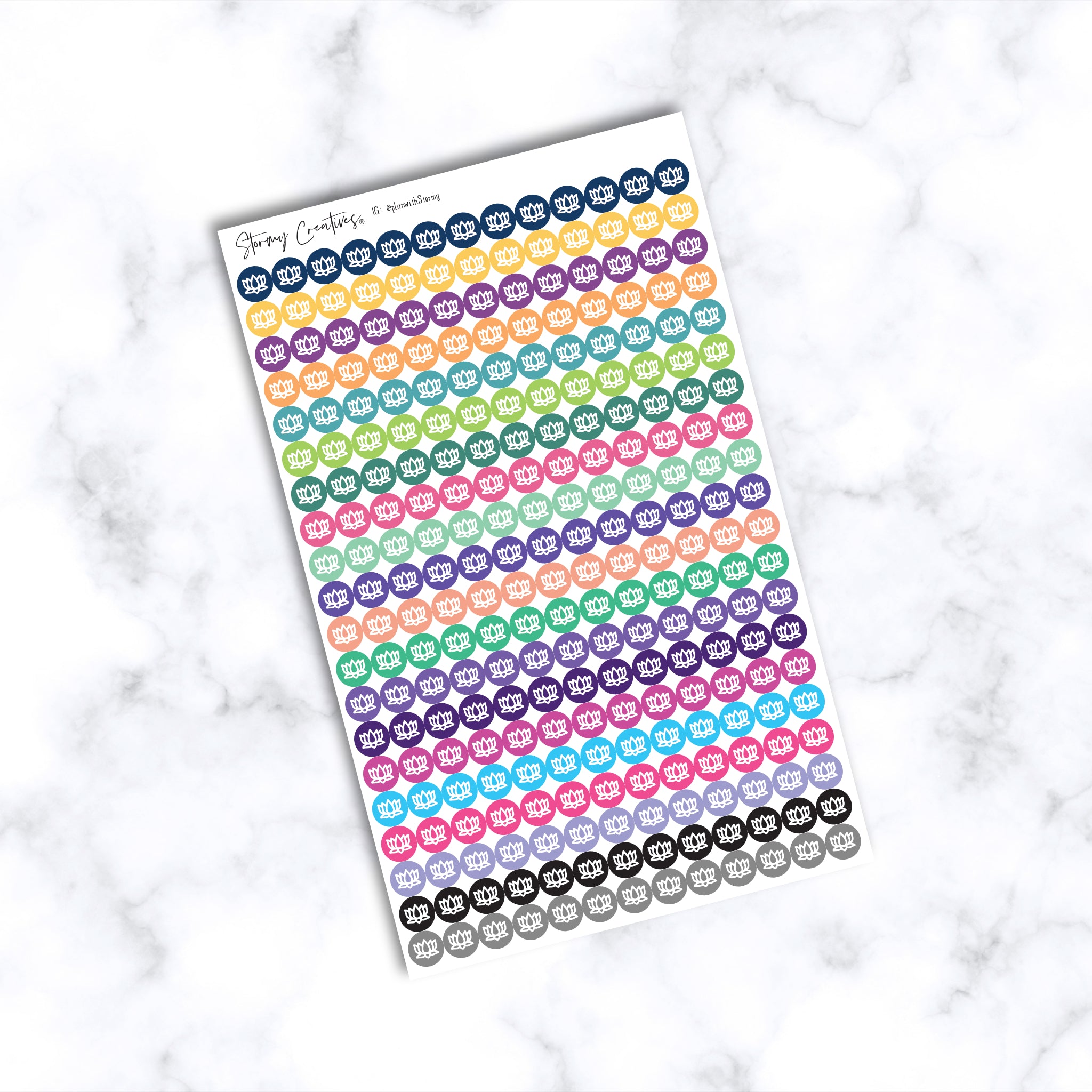 Small Lotus Dot Stickers