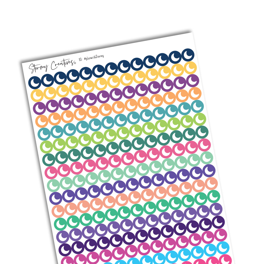 Small Moon Dot Stickers