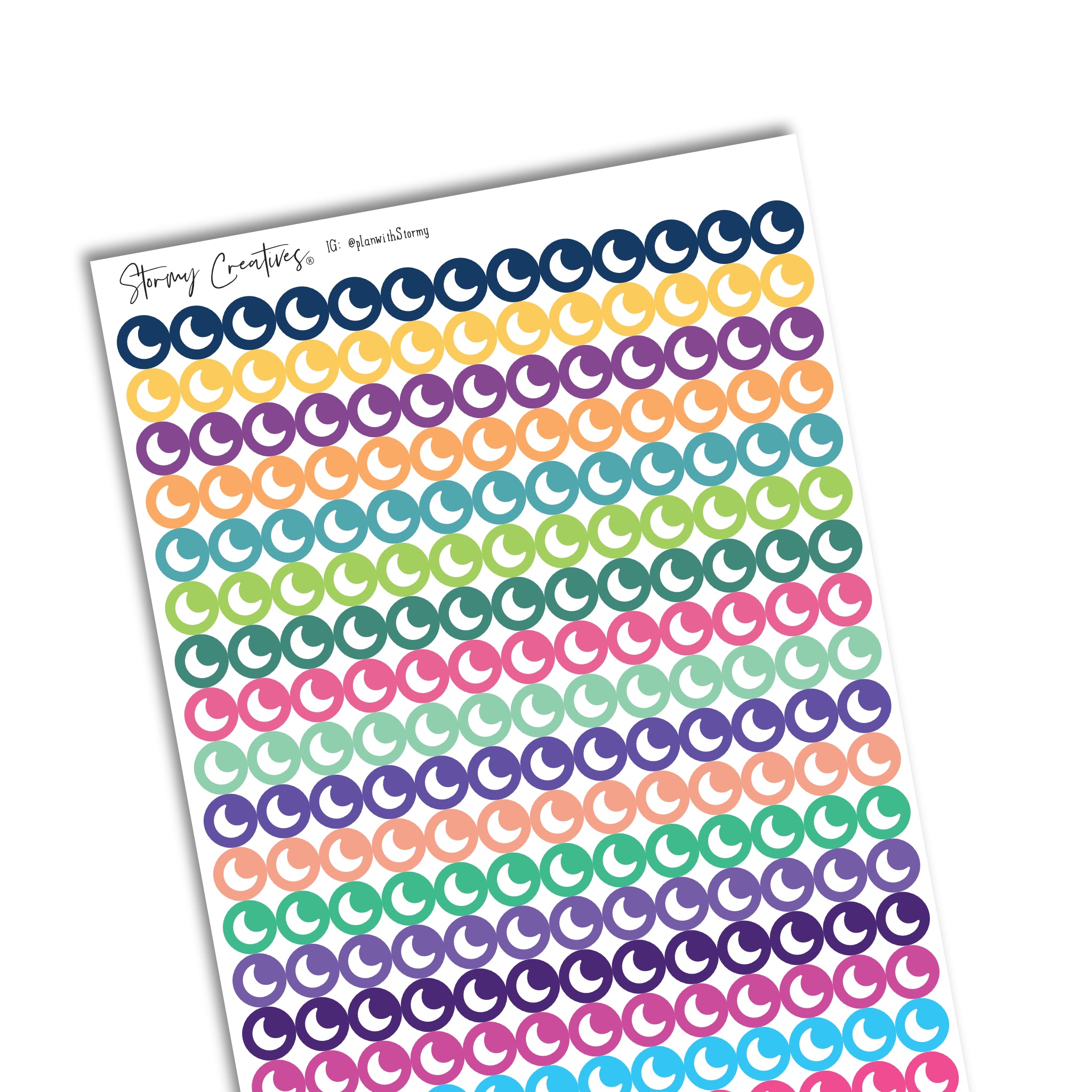 Small Moon Dot Stickers
