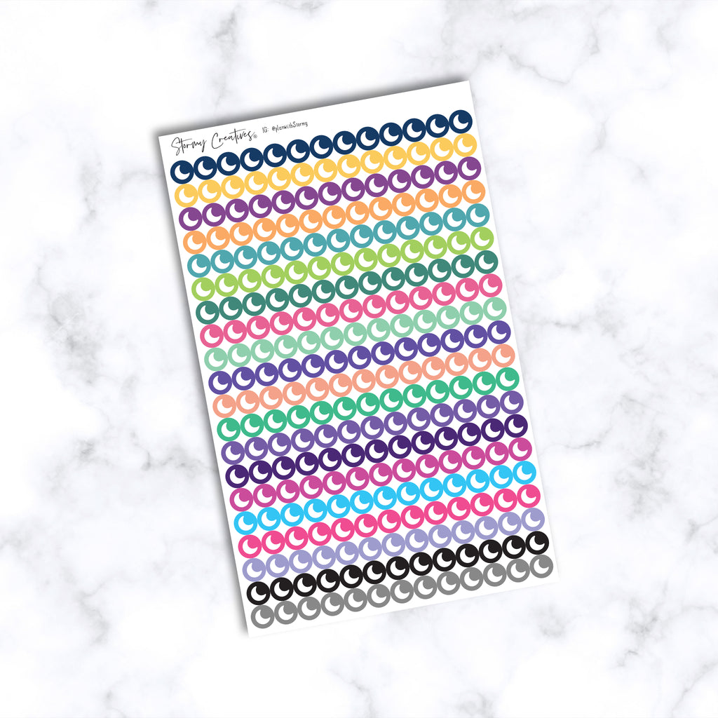 Small Moon Dot Stickers