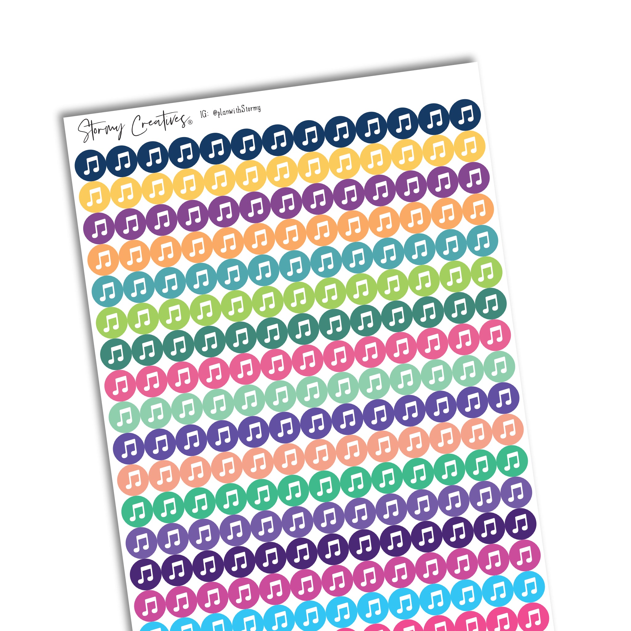 Small Music Dot Stickers