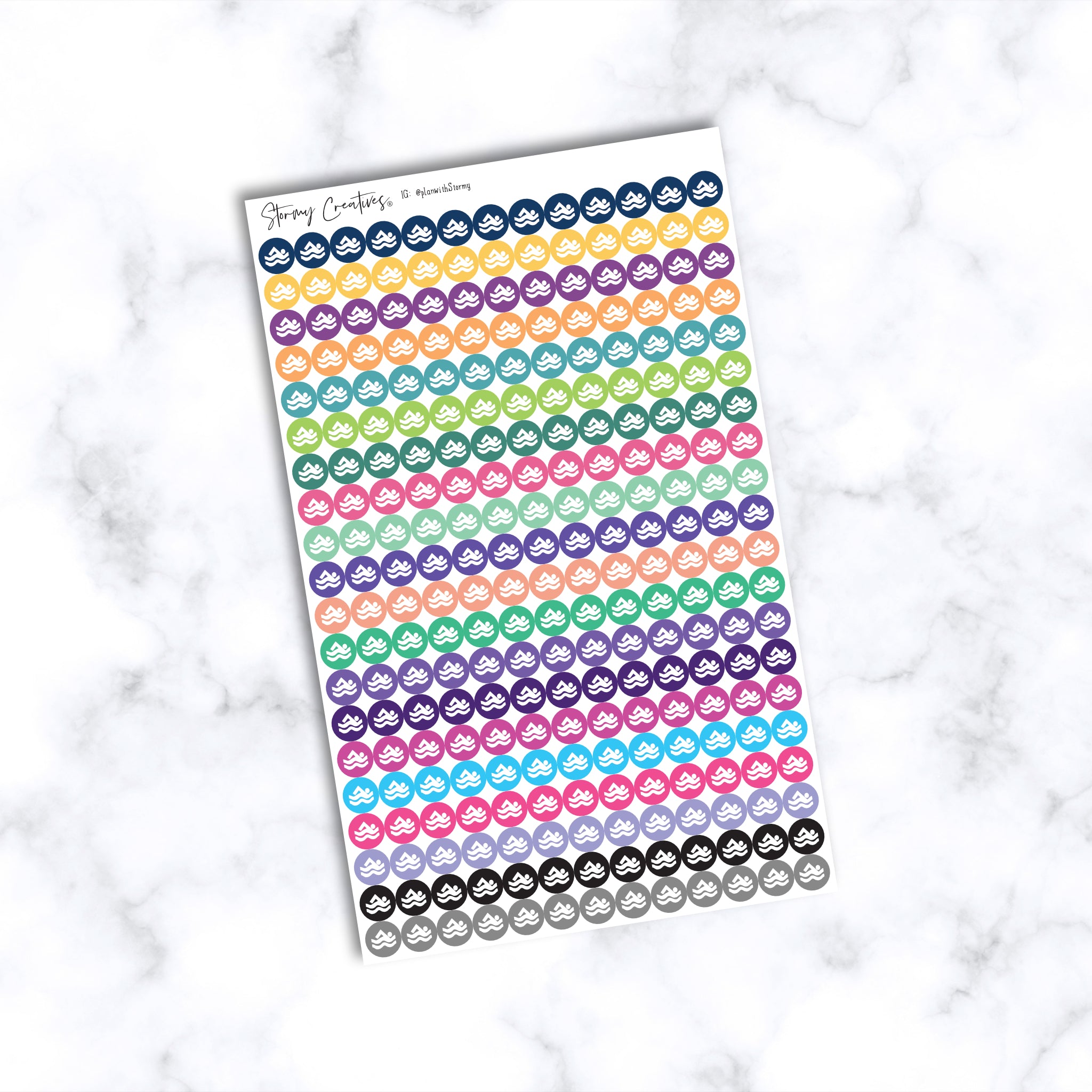 Small Swim Dot Stickers